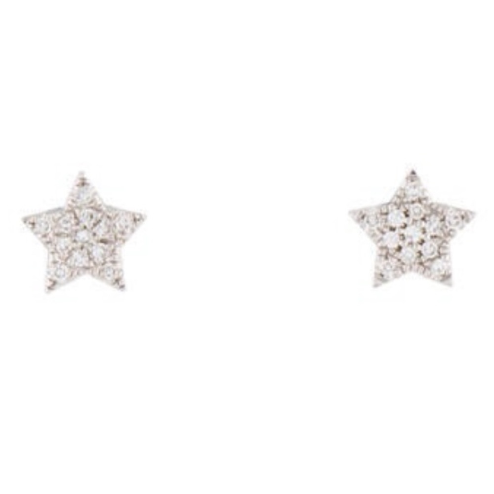 14k Diamond Star Studs